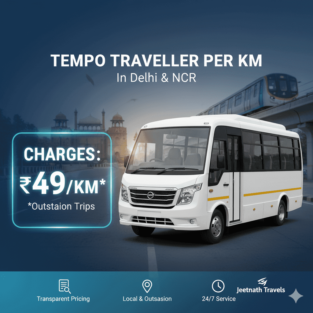Tempo Traveller Charges Per Km In Delhi